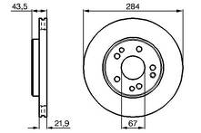 Тормозные диски Bosch  0 986 478 186