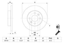 Тормозные диски Bosch  0 986 478 105