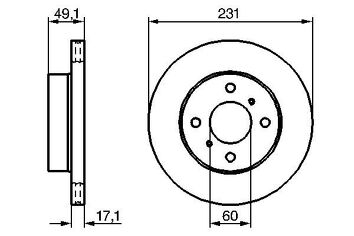 Bosch 0 986 479 241 <span>тормозные диски </span>