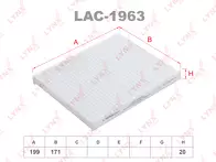 Фильтр рециркуляции воздуха Lynx  LAC-1963