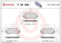 Передние тормозные колодки Brembo  P 56 099