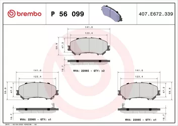 Brembo P 56 099 <span>тормозные колодки передние</span>