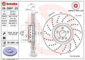 Brembo Prime Line 09.D897.23 <span>тормозной диск вентилируемый</span>