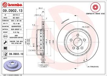 Brembo Prime Line 09.D902.13 <span>тормозной диск вентилируемый</span>