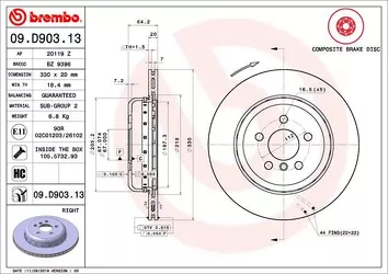 Brembo Prime Line 09.D903.13 <span>тормозной диск вентилируемый</span>