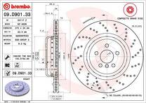 Тормозной диск Brembo Prime Line 09.D901.33 для BMW 5 серии G31 / универсал / рестайлинг