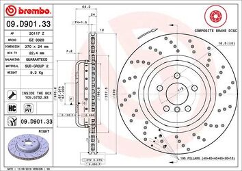 Brembo Prime Line 09.D901.33 <span>тормозной диск вентилируемый</span>