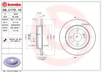 Тормозной диск Brembo Prime Line  08.C172.10