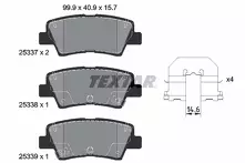 Задние тормозные колодки Textar Q+  2533701