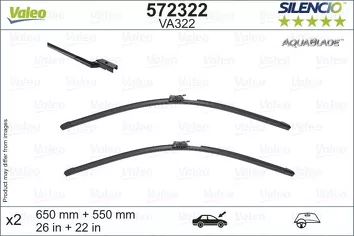 Valeo Silencio AquaBlade VA322 <span>щетки стеклоочистителя 650/550 мм</span>