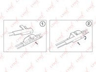 Комплект дворников Lynx Flat 530/480 мм XF5348S