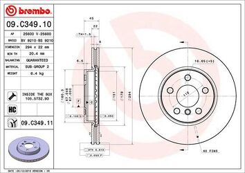 Brembo Prime Line 09.C349.11 <span>тормозной диск вентилируемый</span>