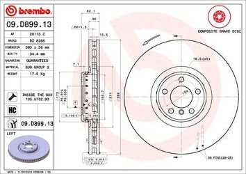 Brembo Prime Line 09.D899.13 <span>тормозной диск вентилируемый</span>