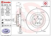 Тормозной диск Brembo Prime Line 09.C414.13 для BMW X5 М E70