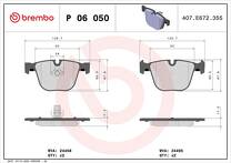 Задние тормозные колодки Brembo  P 06 050