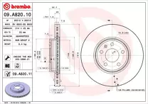 Тормозной диск Brembo Prime Line  09.A820.11