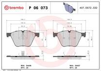 Передние тормозные колодки Brembo P 06 073 для BMW X5 F15