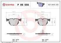 Задние тормозные колодки Brembo P 06 056 для BMW X5 F15