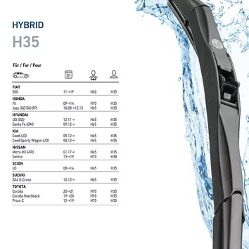 Hella Razor Hybrid 16 + 14 + 14 <span>щетки стеклоочистителя 400/350/350 мм</span>