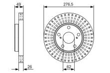 Тормозной диск Bosch  0 986 479 A62