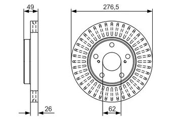 Bosch 0 986 479 A62 <span>тормозной диск вентилируемый</span>