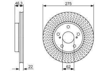 Bosch 0 986 479 341 <span>тормозной диск вентилируемый</span>