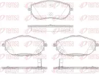 Передние тормозные колодки Remsa 1561.02 для Toyota Corolla 11 пок. / E170, E180
