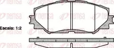 Передние тормозные колодки Remsa 1232.00 для Toyota Corolla 10 пок. / E140, E150 / рестайлинг