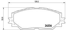 Передние тормозные колодки Brembo P 83 082 для Toyota Corolla 10 пок. / E140, E150 / рестайлинг