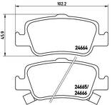 Задние тормозные колодки Brembo P 83 080 для Toyota Corolla 10 пок. / E140, E150 / рестайлинг