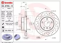 Тормозной диск Brembo Xtra Line  09.9793.1X