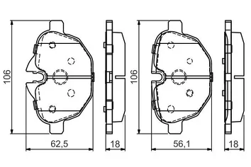 Bosch 0 986 495 442 <span>тормозные колодки задние</span>