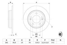 Тормозной диск Bosch  0 986 479 052