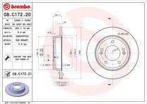 Тормозной диск Brembo Prime Line  08.C172.20
