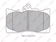 Передние тормозные колодки Lynx BD-7566 для Lexus GS 4 пок.