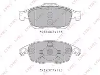 Передние тормозные колодки Lynx  BD-2223