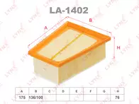 Воздушный фильтр Lynx LA-1402