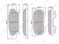 Задние тормозные колодки Lynx  BD-5505
