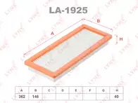 Воздушный фильтр Lynx  LA-1925