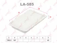 Воздушный фильтр Lynx  LA-585