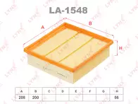Воздушный фильтр Lynx  LA-1548