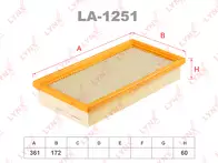 Воздушный фильтр Lynx  LA-1251