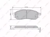 Передние тормозные колодки Lynx  BD-5725