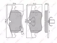 Передние тормозные колодки Lynx BD-5904 для Opel Zafira B / рестайлинг