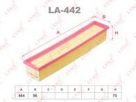 Воздушный фильтр Lynx LA-442 LA-442