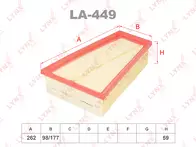 Воздушный фильтр Lynx  LA-449