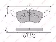 Передние тормозные колодки Lynx  BD-3009