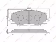 Передние тормозные колодки Lynx BD-7542 для Toyota Corolla 10 пок. / E140, E150 / рестайлинг