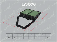 Воздушный фильтр Lynx LA-576 LA-576