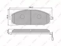 Передние тормозные колодки Lynx  BD-5715